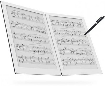 E ink и terrada music score представили первую в мире электронную папку для нот с двумя электрофоретическими экранами